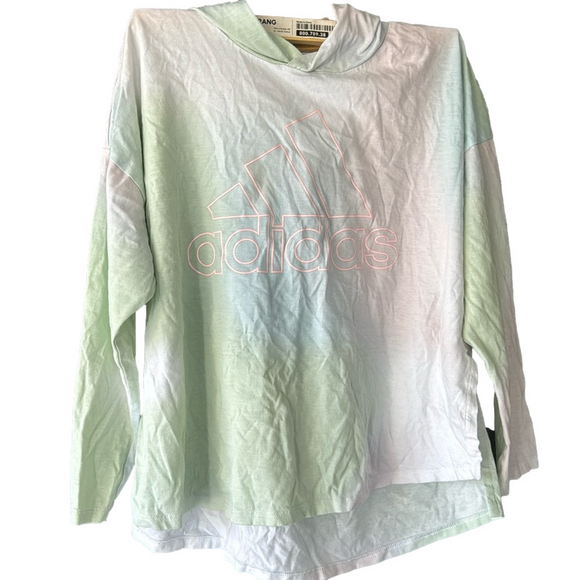 adidas Other - Girls Adidas tie die high low tee hoodie Sz Small 7/8